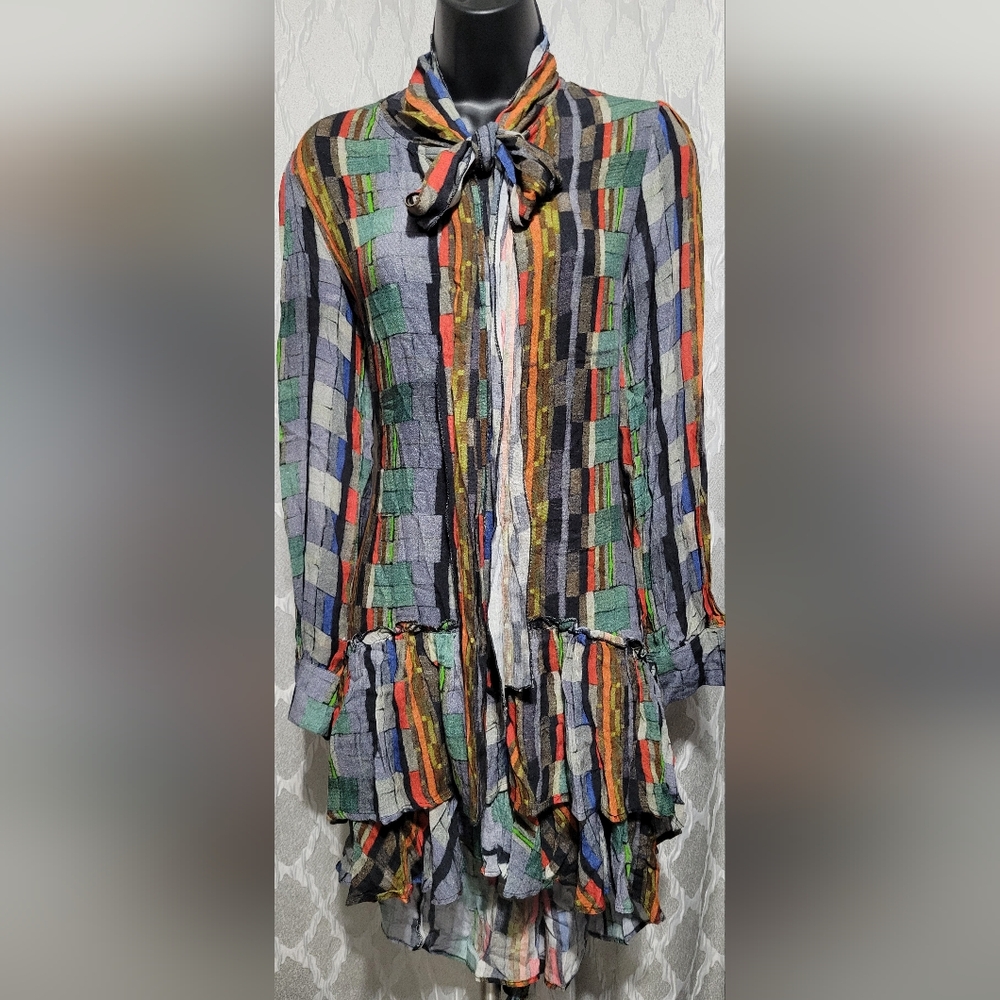 Anthropologie | Blank London | Bohemian High-Low Tiered Ruffle Hem Dress